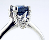 14 Kt White Gold Sapphire & Diamond Engagement Ring