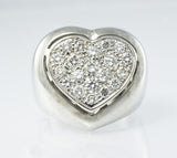 18Kt White Gold Heart Ladies' Ring