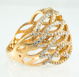 14 Kt Rose Gold C/Z Ladies' Ring