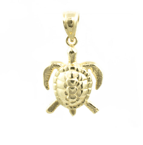 14 Kt Yellow Gold Turtle Charm