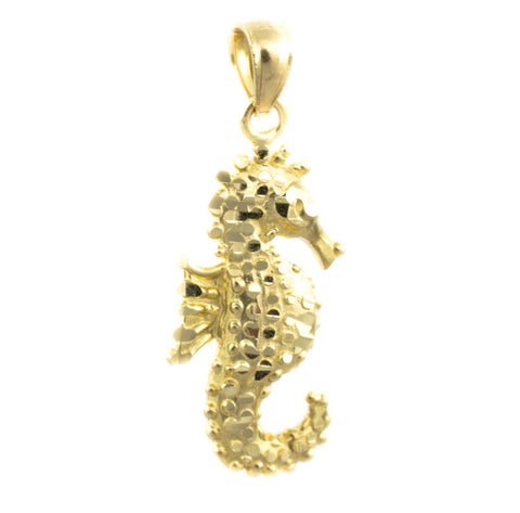 14 Kt Yellow Gold Seahorse Charm