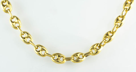 18 Kt Yellow Gold Ladies' Mariner Anchor Chain