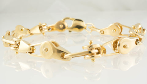 14 Kt Yellow Gold Fancy Men's Bracelet