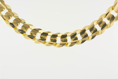 14 Kt Yellow Gold Italian Men's Hammer Bracelet