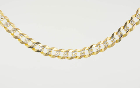 14 Kt Yellow Gold Diamond Cut Men's Hammer Bracelet