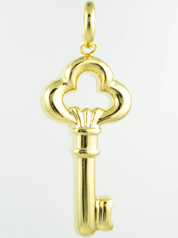 14 Kt Yellow Gold Italian Key Charm