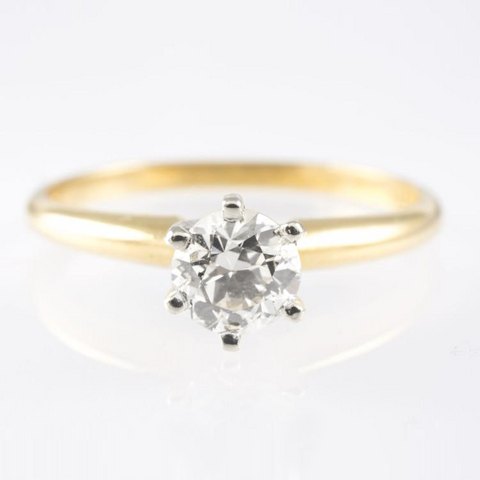 14 Kt Yellow Gold Engagement Diamond Ring