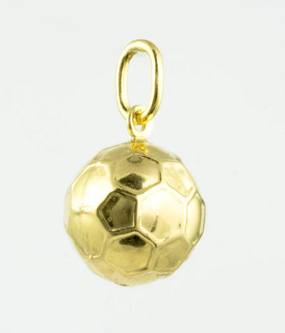 14 Kt Yellow Gold 3D Soccer Ball Charm
