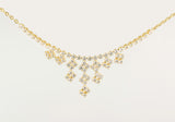 14 Kt Yellow Gold C/Z Necklace & Earrings Set